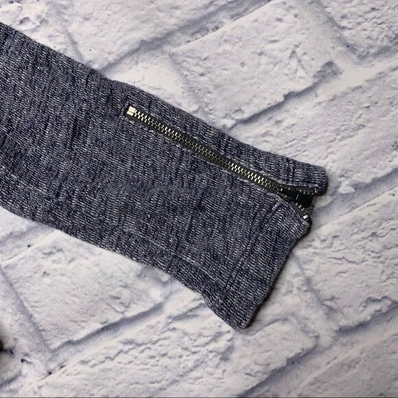 Gap Zip Up Moto Jacket in Heathered Blue - Picture 4 of 9